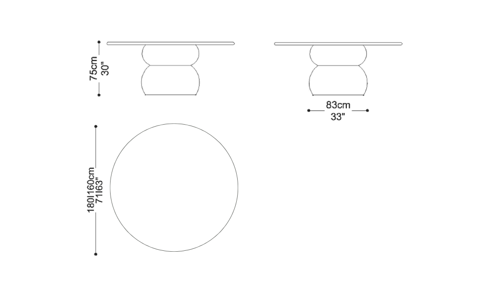 Image of the main dimensions of the product